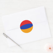 Autocollant de drapeau fisheye d'Arménie (Enveloppe)