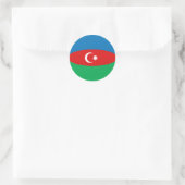 Autocollant de drapeau fisheye d'Azerbaïdjan (Sac)