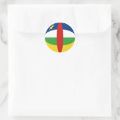Autocollant de drapeau fisheye de Centrafrique (Sac)
