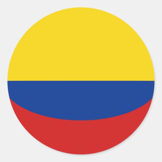 Autocollant de drapeau fisheye de Colombie (Devant)