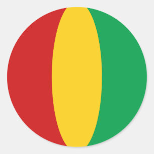 Autocollant de drapeau fisheye de Guinée-Conakry