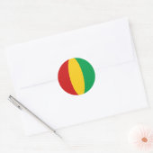 Autocollant de drapeau fisheye de Guinée-Conakry (Enveloppe)