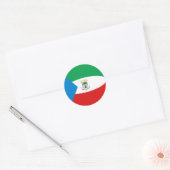 Autocollant de drapeau Fisheye de Guinée Équatoria (Enveloppe)