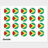 Autocollant de drapeau fisheye de Guyane (Feuille)
