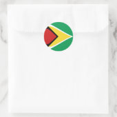 Autocollant de drapeau fisheye de Guyane (Sac)