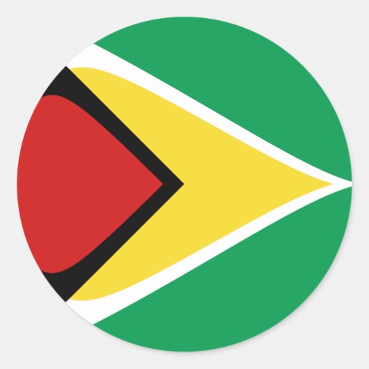 Autocollant de drapeau fisheye de Guyane (Devant)