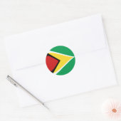 Autocollant de drapeau fisheye de Guyane (Enveloppe)