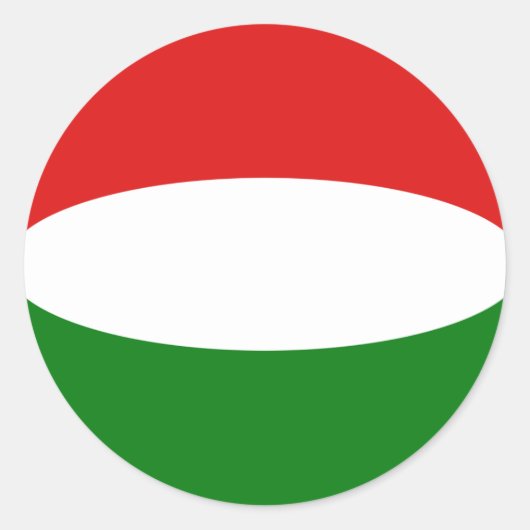 Autocollant de drapeau fisheye de Hongrie (Devant)