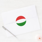 Autocollant de drapeau fisheye de Hongrie (Enveloppe)