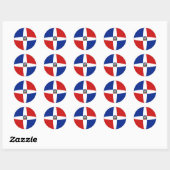 Autocollant de drapeau fisheye de la République do (Feuille)