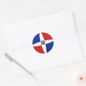 Autocollant de drapeau fisheye de la République do (Enveloppe)