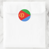 Autocollant de drapeau fisheye de l'Érythrée (Sac)