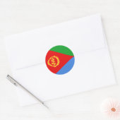 Autocollant de drapeau fisheye de l'Érythrée (Enveloppe)