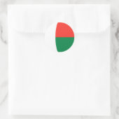 Autocollant de drapeau fisheye de Madagascar (Sac)
