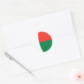 Autocollant de drapeau fisheye de Madagascar (Enveloppe)
