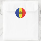 Autocollant de drapeau fisheye de Moldavie (Sac)