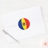 Autocollant de drapeau fisheye de Moldavie (Enveloppe)