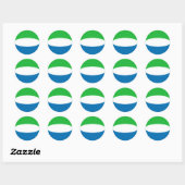 Autocollant de drapeau fisheye de Sierra Leone (Feuille)