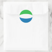 Autocollant de drapeau fisheye de Sierra Leone (Sac)