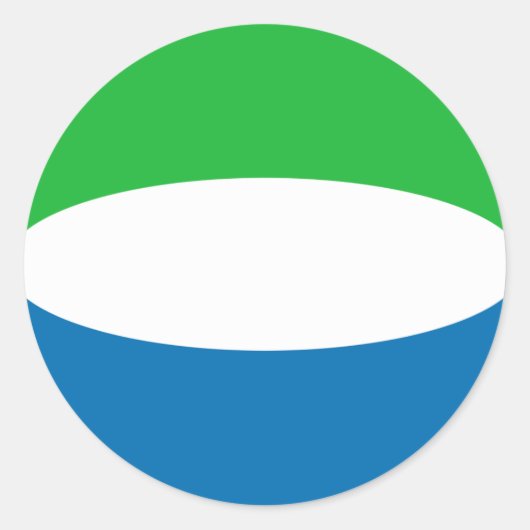 Autocollant de drapeau fisheye de Sierra Leone (Devant)