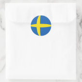Autocollant de drapeau fisheye de Suède (Sac)