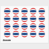 Autocollant de drapeau Fisheye de Thaïlande (Feuille)