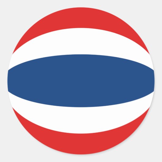Autocollant de drapeau Fisheye de Thaïlande (Devant)