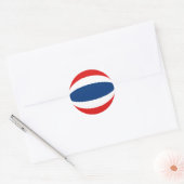 Autocollant de drapeau Fisheye de Thaïlande (Enveloppe)