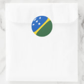 Autocollant de drapeau Fisheye des Îles Salomon (Sac)