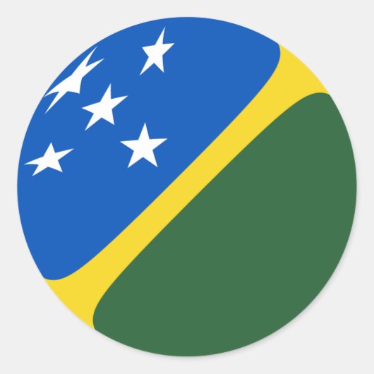 Autocollant de drapeau Fisheye des Îles Salomon (Devant)