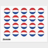 Autocollant de drapeau fisheye des Pays-Bas (Feuille)