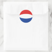 Autocollant de drapeau fisheye des Pays-Bas (Sac)