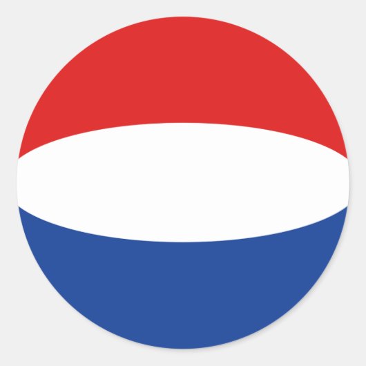 Autocollant de drapeau fisheye des Pays-Bas (Devant)