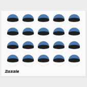 Autocollant de drapeau fisheye d'Estonie (Feuille)