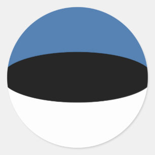 Autocollant de drapeau fisheye d'Estonie