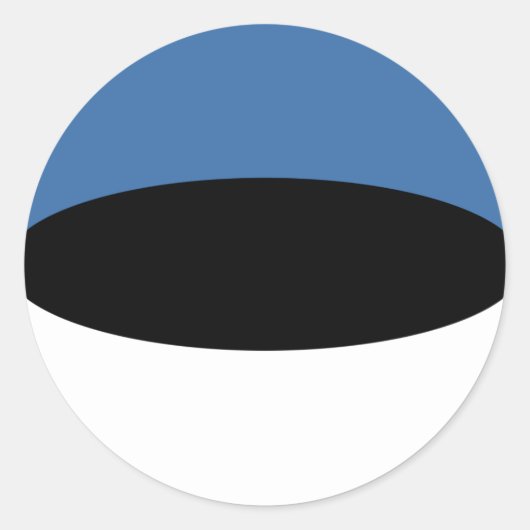 Autocollant de drapeau fisheye d'Estonie (Devant)