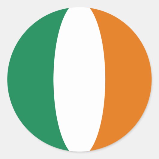 Autocollant de drapeau Fisheye d'Irlande (Devant)
