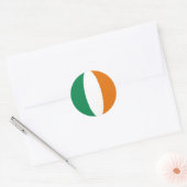 Autocollant de drapeau Fisheye d'Irlande (Enveloppe)