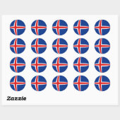 Autocollant de drapeau Fisheye d'Islande (Feuille)