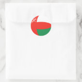 Autocollant de drapeau Fisheye d'Oman (Sac)