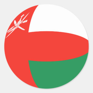 Autocollant de drapeau Fisheye d'Oman
