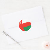 Autocollant de drapeau Fisheye d'Oman (Enveloppe)