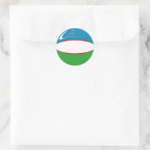 Autocollant de drapeau fisheye d'Ouzbékistan (Sac)