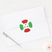 Autocollant de drapeau fisheye du Burundi (Enveloppe)