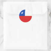 Autocollant de drapeau fisheye du Chili (Sac)