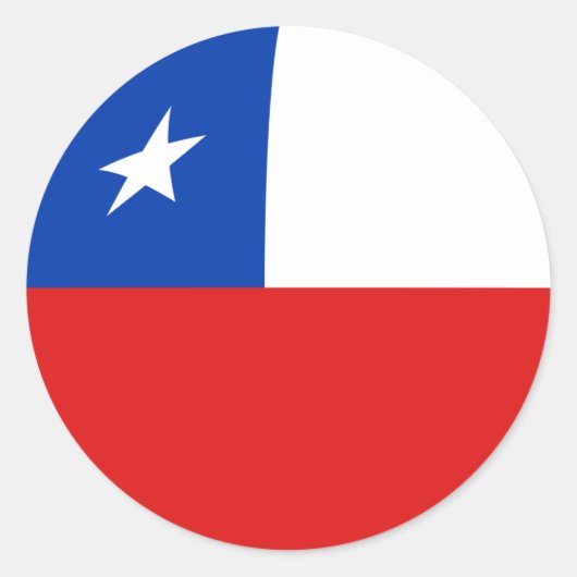 Autocollant de drapeau fisheye du Chili (Devant)