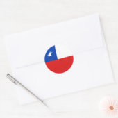 Autocollant de drapeau fisheye du Chili (Enveloppe)
