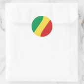Autocollant de drapeau fisheye du Congo-Brazzavill (Sac)