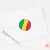 Autocollant de drapeau fisheye du Congo-Brazzavill (Enveloppe)