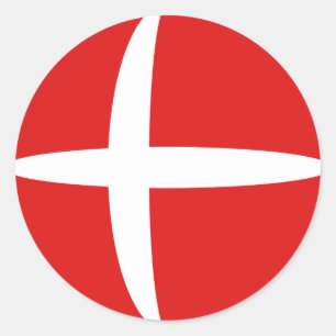 Autocollant de drapeau fisheye du Danemark